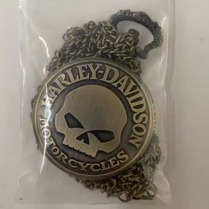 Harley Davidson Bike Biker Willie G Bronze Color Quartz Pocket Watch